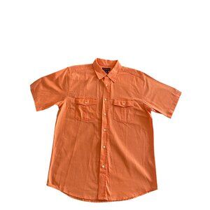 Covington Men's Orange Short Sleeve Button Up Shirt Sz M Two Pocket NWT Gift